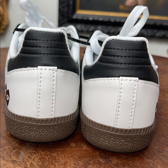 adidas Valentine’s Samba Black and White Heart Sneakers - Picture 8 of 12